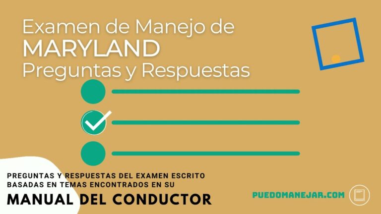 Examen de manejo en Maryland: Preguntas y Respuestas