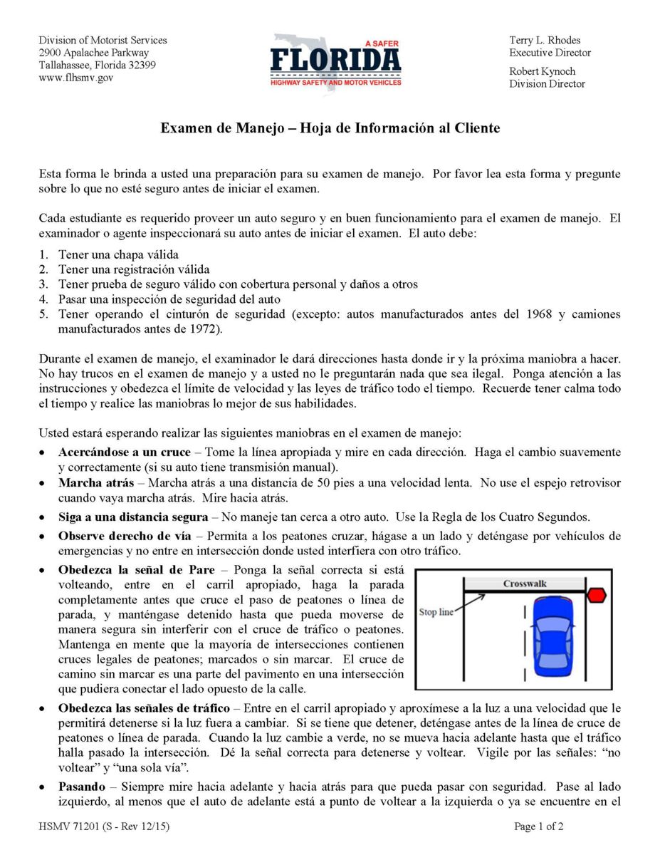 Qué hacer para dar el examen de Conducir en Florida - ConsultarVIN
