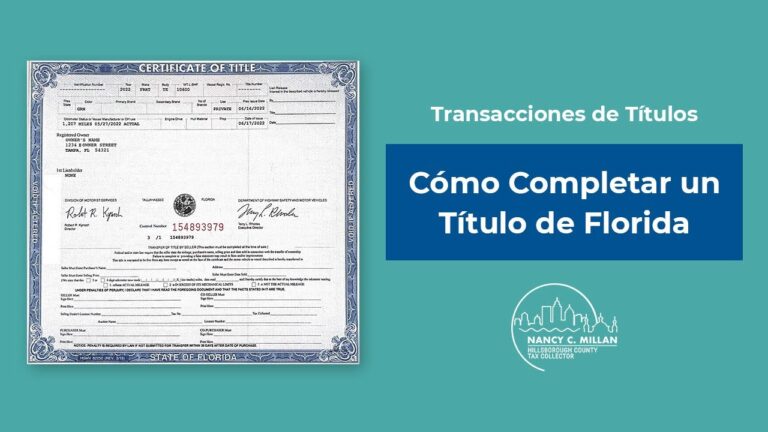 Transferencia de títulos de vehículos en Florida